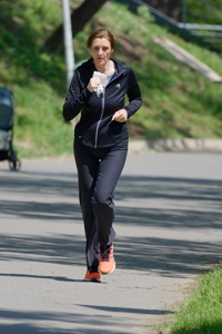 Woman running for health